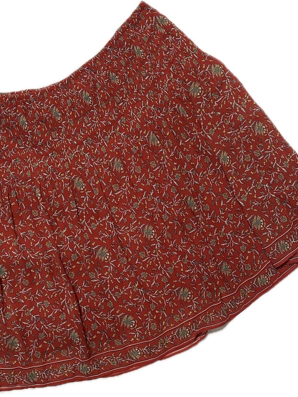 Max Studio Rust Floral Midi Skirt
